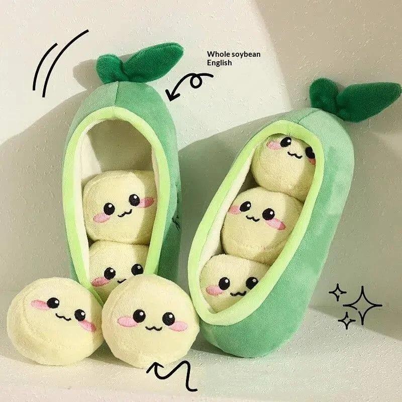1Pc Small Dog Pea Pod Plush To - đánh giá và giá Interactive Squeaky Plush Dog Toy