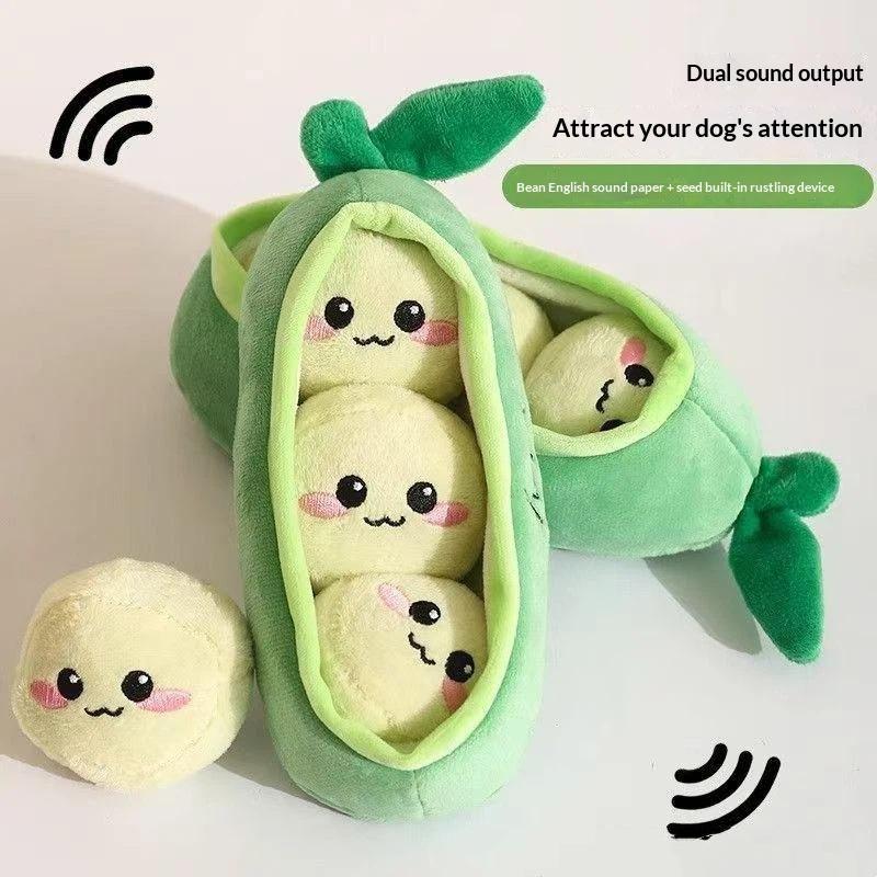 1Pc Small Dog Pea Pod Plush To - đánh giá và giá Interactive Squeaky Plush Dog Toy