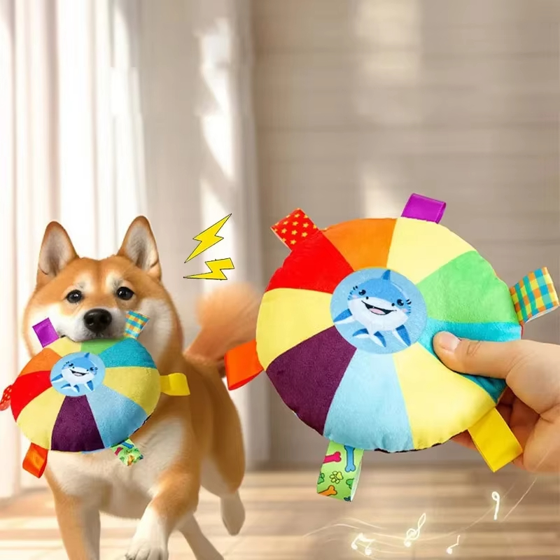6PCS Rainbow Plush Flying Sauc - đánh giá và giá Flying Disc Dog Training Toy