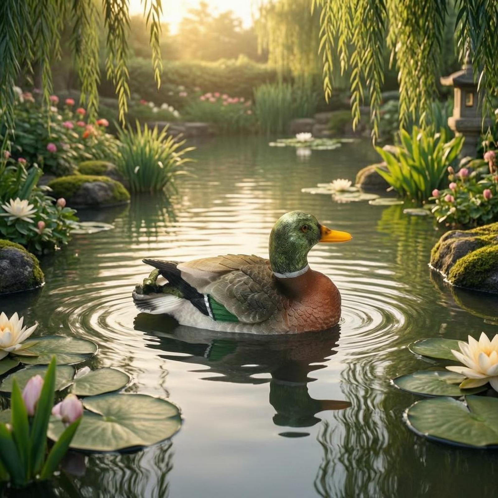 Resin Duck Figurine Outdoor Po - đánh giá và giá Aquarium