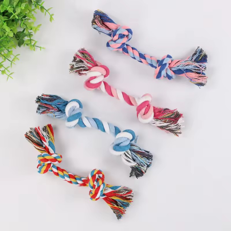 Colorful Pet Cotton Rope Knot  - đánh giá và giá Indestructible Dog Chew Toy